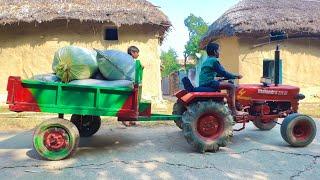 Going To Sell Paddy With Mini Mahindra 275 Di Tractor | Village Video | Mini Tractor | Farmer