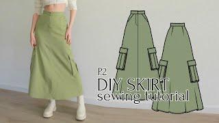 Cargo Skirt Sewing Tutorial P.2 + Olivia Sewing Pattern