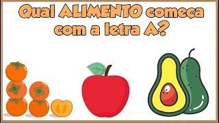 Alfabeto Completo para Crianças || ABC em português || Alfabeto animado - Qual ALIMENTO começa com?