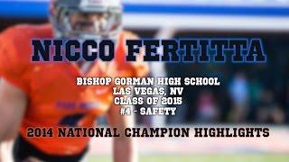 Nicco Fertitta 2014 Football Highlights