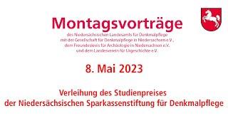 Verleihung des Studienpreises der Niedersächsischen Sparkassenstiftung für Denkmalpflege 2023