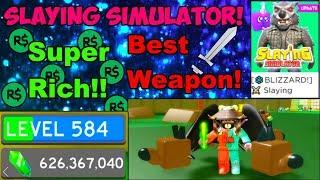 I BECAME THE MOST OP PLAYER IN SLAYING SIMULATOR!! (Roblox)