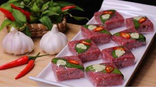 Nem chua - Fermented Beef Roll - Cách làm nem chua đơn giản, thật ngon | Bếp Nhà Diễm |