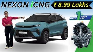 Tata Nexon CNG Launched at Rs. 8.99 Lakhs - NEXON iCNG All details #cng #nexon #suv