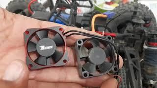 Arrma kraton v5 6s ESC (spektrum) fan Upgrade.( also arrma v4,v3 6s)and two crazy fans for motor.