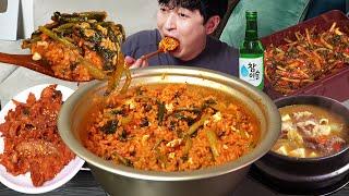 Kimchi Bibimbap! Simple and delicious drinking snack MUKBANG REALSOUND ASMR EATINGSHOW