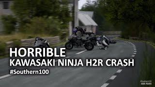 KAWASAKI NINJA H2R FATAL CRASHES, Road Racing 2023, Isle Of Man, Southern 100