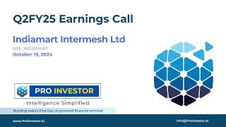 Indiamart Intermesh Ltd. Q2FY25 Earnings Concall