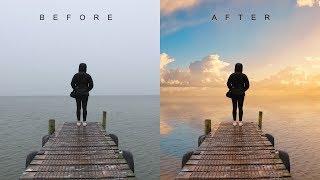 How to Change Overcast Photos into Awesome in Photoshop - Add Sunset to Boring Sky Easily & Quickly