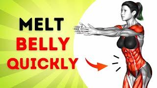 How to LOSE BELLY FAT in 7 days (Belly, waist & abs)  30 minute STANDING Workout | 100% GUARANTEED