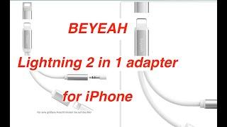 BEYEAH  Lightning 2 in 1 adapter for iPhone