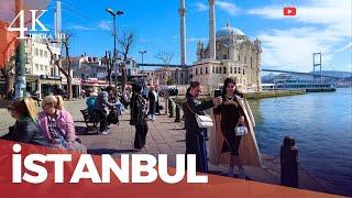 4K Ortaköy İstanbul Virtual Walking Tour | Türkiye 2025