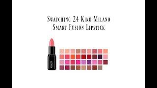 Kiko MIlano Smart Fusion Lipstick/24 Swatches