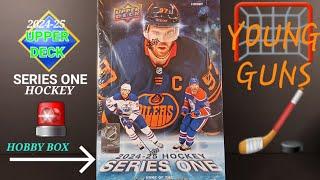 NEW ROOKIES IN SERIES ONE!  2024-25 UPPER DECK HOCKEY HOBBY BOX BREAK #upperdeckhockey #hockeycards