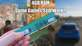 Gaming with just 4GB Ram In 2023 might surprise you