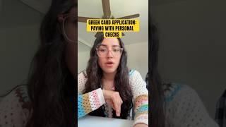 Green Card Application : Personal Check Payments #greencard #immigration