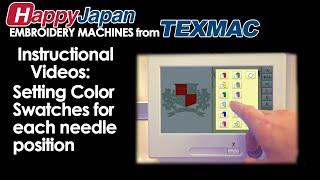 Texmac Instructional Videos: Setting Color Swatches in your HappyJapan embroidery machine