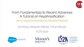 Part 3.1 Keyphrase Generation for Information Retrieval