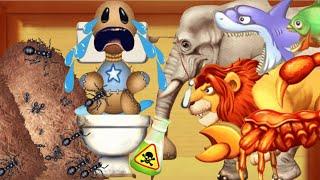 The Buddy in Toilet vs Crazy Animal | Kick The Buddy