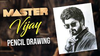 Master Movie Thalapathy Vijay Pencil Drawing Video | Kutty story | Live Art Chennai