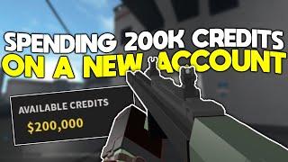 i spent 200k credits on a new account... (Phantom Forces)