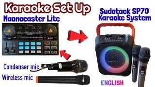 Maonocaster Lite to Sudotack SP-70 Karaoke Machine with Condenser and Wireless Dynamic mic