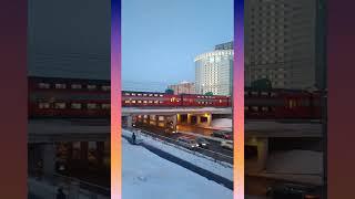 #oneofthepublictransportation inMoscow#train going to Dacha/Moscow Evlog