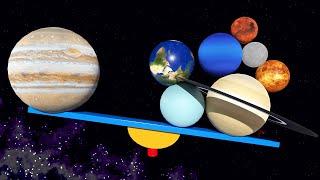 planet size comparison for BABY for kids Comparing weight Which is heavier solar system