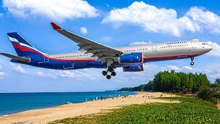 ️ 100+ CLOSE UP TAKEOFFS & LANDINGS in 1 HOUR  Phuket Airport Plane Spotting Thailand [HKT/VTSP]