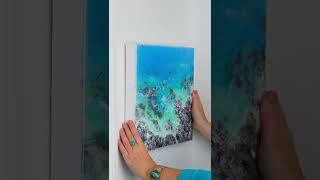 How To Make A Beach Scene With Resin #Shorts