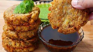 CRISPIEST POTATO PATTIES WITH SWEET & SOUR CHUTNEY DIP | Crispy Aloo Tikki Recipe