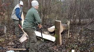 Holz hacken leicht gemacht. Schwung ist alles