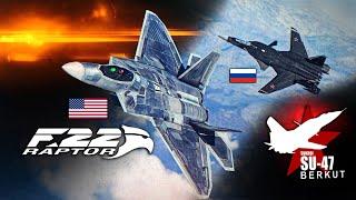 The Best Of The Best | F-22 Raptor Vs Su-47 Berkut DOGFIGHT | Digital Combat Simulator | DCS |