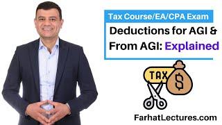 Deductions for Adjusted Gross Income AGI and Deductions From Adjusted Gross Income AGI