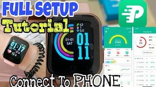 FitPro Full Tutorial | How To SetUp FitPro BRACELET Smart Watch D20Pro Connect To Phone