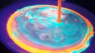 Fun safe science experiment for home, Glow Magic with Milk