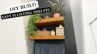 DIY Easy Bathroom Floating Shelves