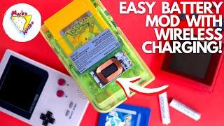 The EASY DROP-IN Battery MOD for the GAME BOY POCKET with Built in WIRELESS CHARGING!