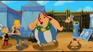 Asterix and Obelix invade a Roman fort. Awesome cartoon. Funny fight.