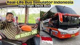 HINO LUXURY Bus of Indonesia   | Sumatra to Java ISLAND Bus Journey | Rosalia Indah EXECUTIVE