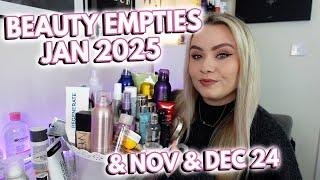 BEAUTY & SKINCARE EMPTIES JAN 2025 | PRODUCT REVIEWS | BEAUTY REVIEWS 2025 | MISS BOUX