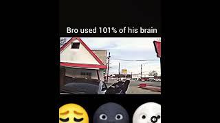 Bro used 101% of his brain #viralvideo #funny #helpmemakethismakesense #comedyfilms #policechase