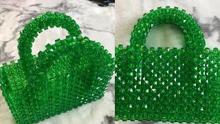 CRYSTAL BEAD BAG DIY // HOW TO ADD HANDLES TO BEAD BAG