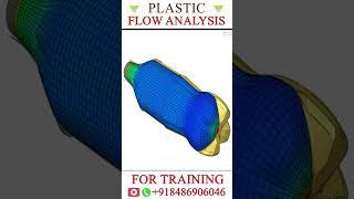 PLASTIC FLOW ANALYSIS  Plastic bottle flow analysis #injectionmold #plasticblowmold #cimdesign