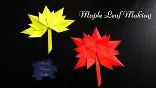 How To make paper Maple leaf | #origami #work #craft #papercraft #mapleleaf #leaf