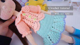 Tilda doll outfit / crochet skirt tutorial