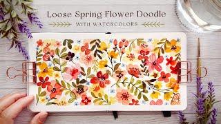 Easy Loose Spring Flower Doodle: Watercolor Tutorial