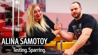World armwrestling champion Alina SAMOTOY vs men. Testing. Sparring. ENG SUBS