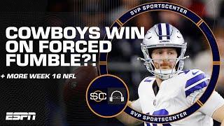 FORCED FUMBLE?!  Cowboys' WILD WIN vs. Bucs + Week 16 action  | SC with SVP