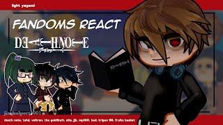 fandoms react to death note [LIGHT YAGAMI] // PUT IN 2X!! angst - GL2 (1/10) no ships ️